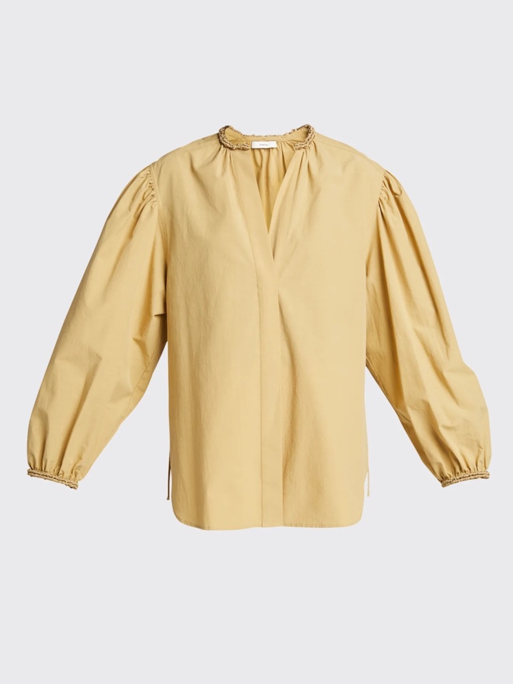 Vince Tan Cotton Blouse Size 1X NWTS - Picture 3 of 13